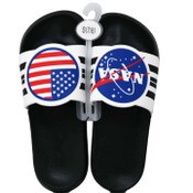 Wholesale - NASA MENS SANDALS WHT BLK C/P 12, UPC: 723261090695